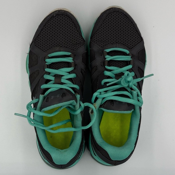 Under Armour Women’s Athletic Running Shoes Size 8.5 Gray Teal Sneakers - Picture 8 of 8